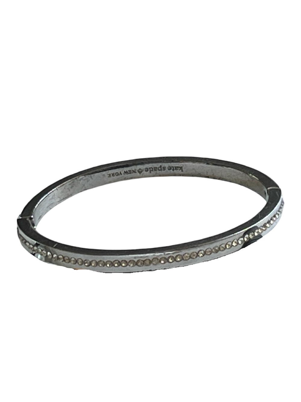 Kate Spade Ring It Up Pave Bangle Silver Tone CZ Cubic Zirconia - Picture 7 of 7